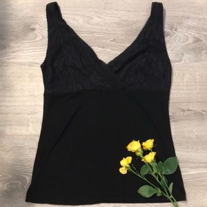 WHBM lace black tank